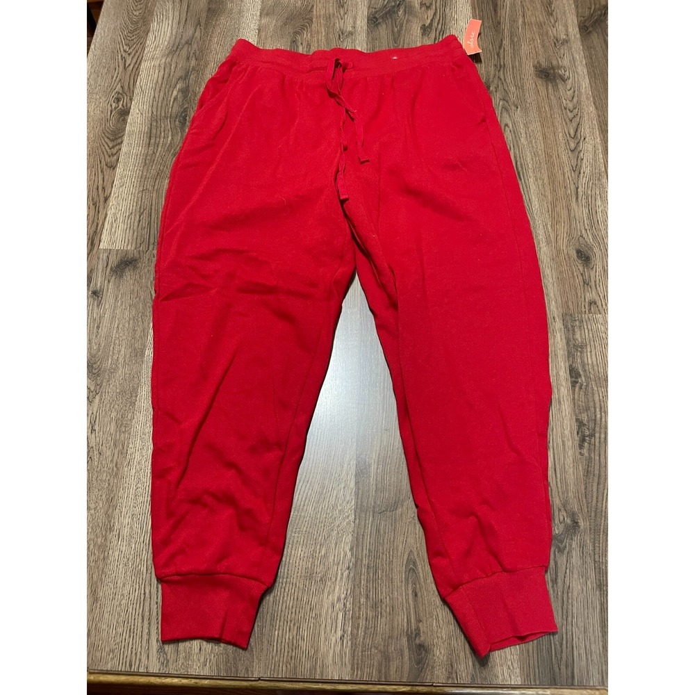 Colsie Pants, Men's Size Large, Red, Tie Waist, Drawstring, NWT